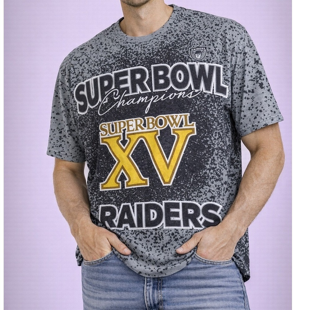 Mitchell & Ness Raiders Super Bowl XV Champions Shirt Mens MED NWT NFL Throwback